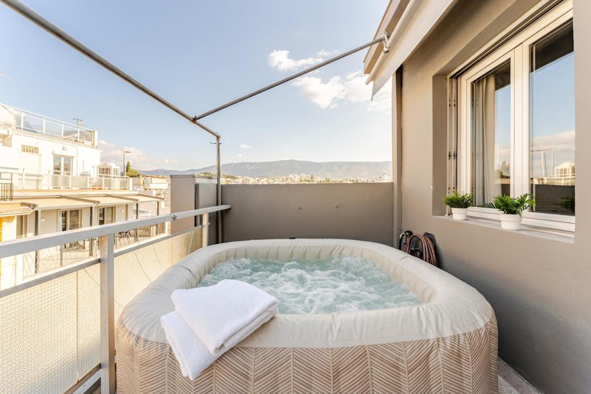 Lovely Apt W/Heated Jacuzzi &Full Acropolis View Apartment Atena Exterior foto